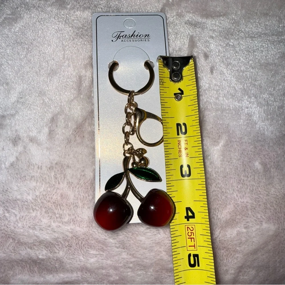Cherry Bag Charms Keychain - Cute Purse Key Rings for Women Girls Gift New